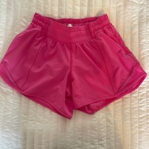 Hotty Hot Low-Rise Lined Short 4” Sonic Pink, Size 2